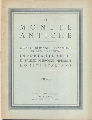 RATTO M. – Milano  1948. Listino ... 