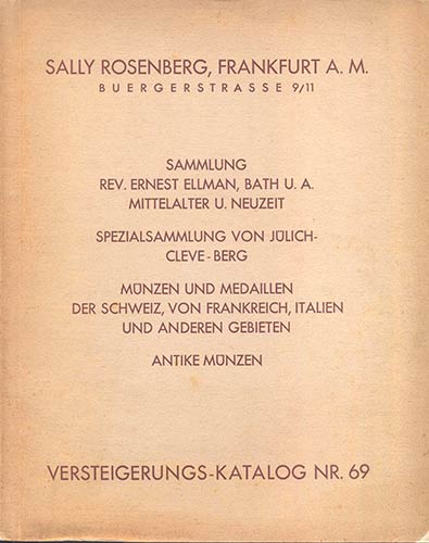 ROSENBERG  S. – Katalog Nr 69. ... 