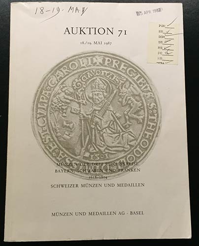 Munzen und Medaillen Auction 71. ... 