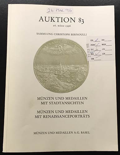 Munzen und Medaillen Auction 83.  ... 