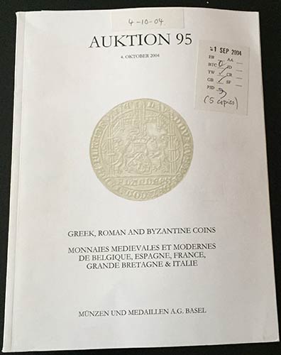 Munzen und Medaillen Auction 95. ... 