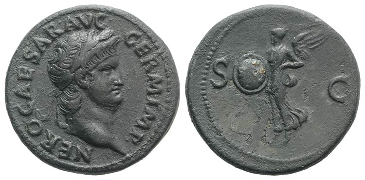 Nero (54-68). Æ As (27mm, 9.73g, ... 
