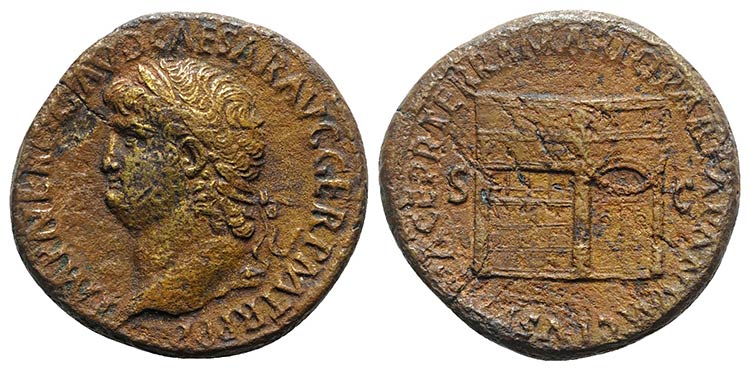 Nero (54-68). Æ Sestertius (35mm, ... 