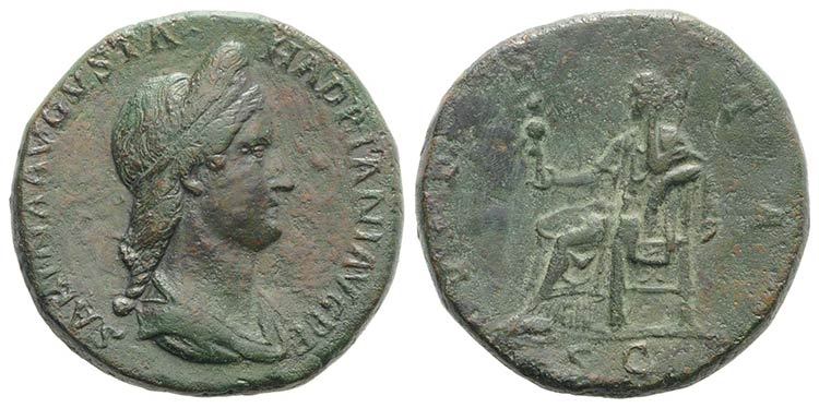 Sabina (Augusta, 128-136/7). Æ ... 