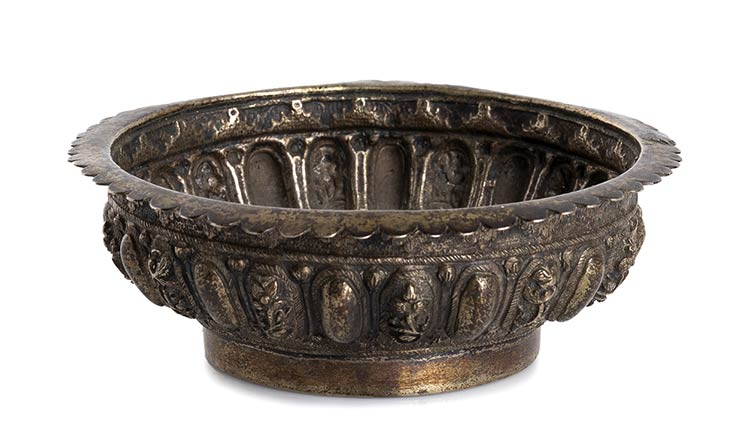 A SILVER BOWL Probably Indonesia, ... 