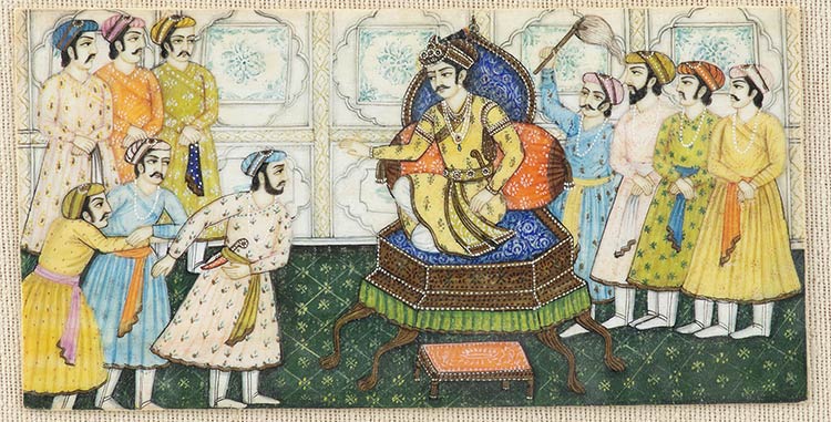A POLYCHROME MINIATURE PAINTING ON ... 