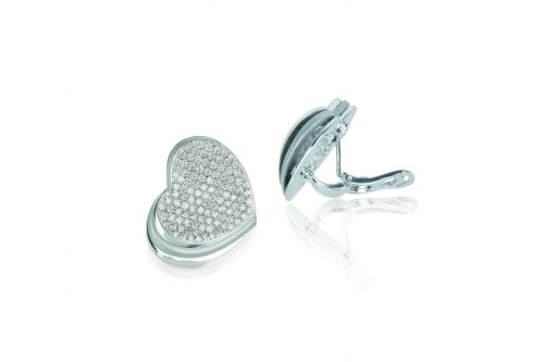 Diamonds heart shaped earrings   ... 