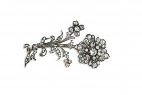 Floral diamonds brooch  Gold and ... 