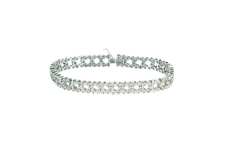 Diamonds white gold bracelet   18K ... 
