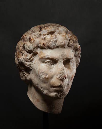 ROMAN MARBLE PORTRAIT OF A YOUNG ... 