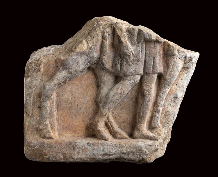 ROMAN MARBLE SLAB WITH AN HORSE ... 