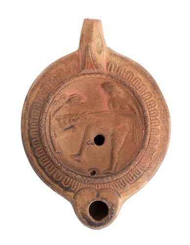 ROMAN OIL LAMP WITH CALYDONIAN ... 