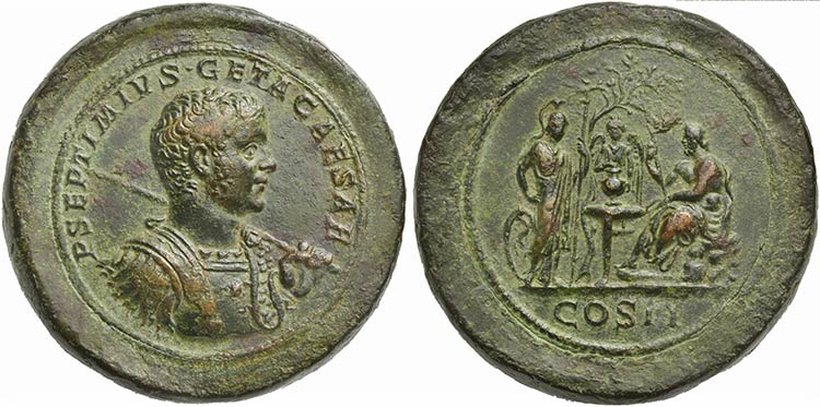 Geta, as Caesar, Medallion, Rome, ... 