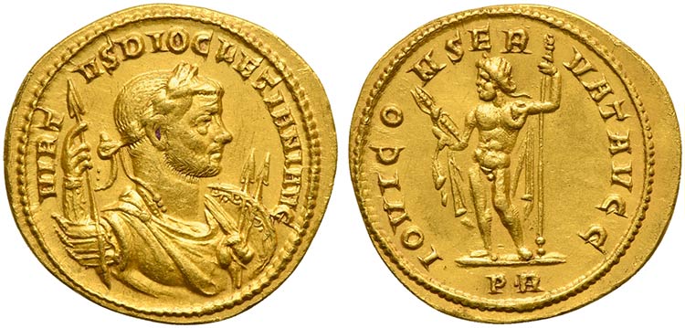 Diocletian (284-305), Aureus, ... 