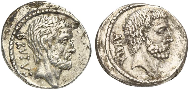 M. Junius Brutus, Denarius, Rome, ... 