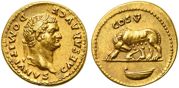 Domitian, as Caesar, Aureus, Rome, ... 