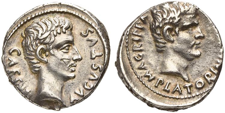 Augustus (27 BC - AD 14), Denarius ... 