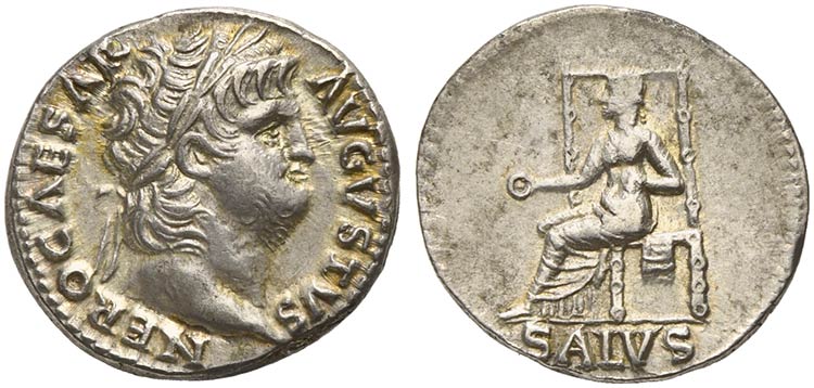 Nero (54-68), Denarius, Rome, AD ... 