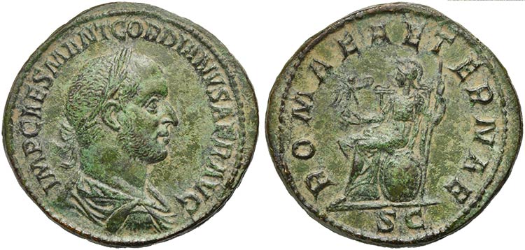 Gordian II (238), Sestertius, ... 