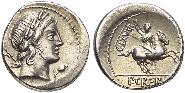 P. Crepusius, Denarius, Rome, 82 ... 