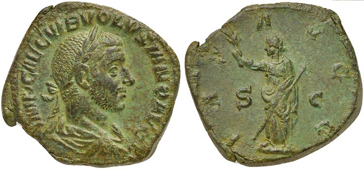 Volusian (251-253), Sestertius, ... 