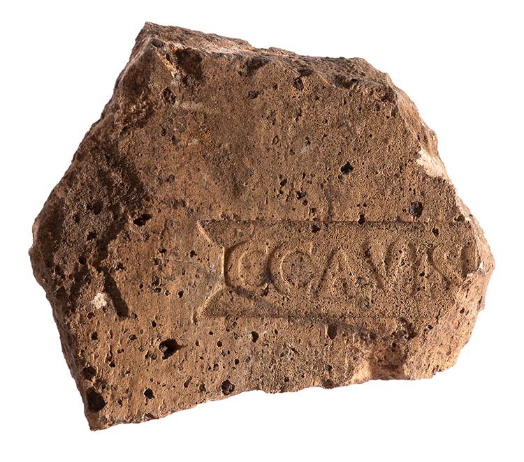 Roman brick stamp, 1st century AD; ... 