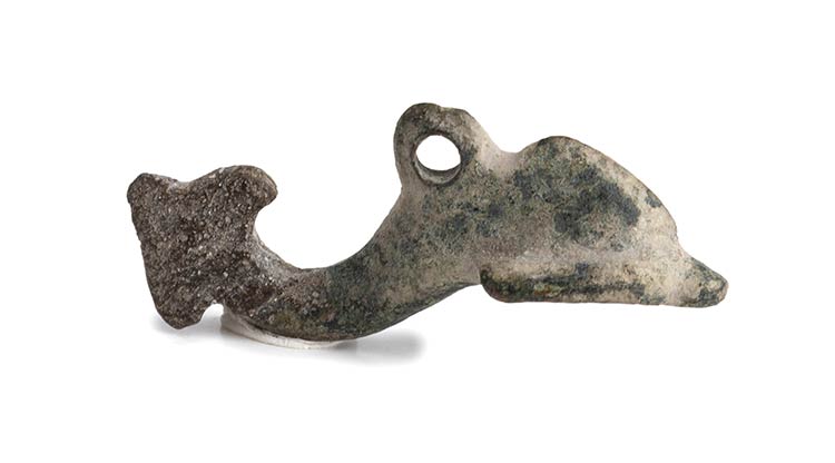 Roman bronze dolphin-shaped ... 
