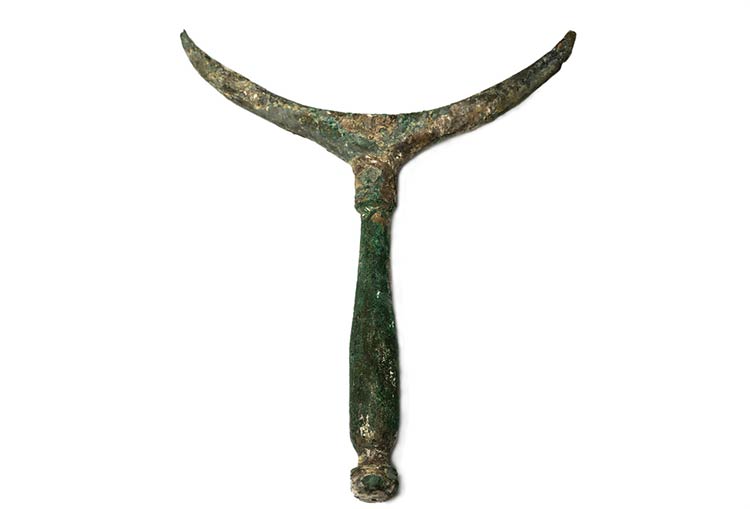 Roman bronze handle of mirror, 1st ... 