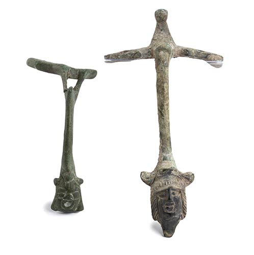 Couple of Roman bronze handles ... 