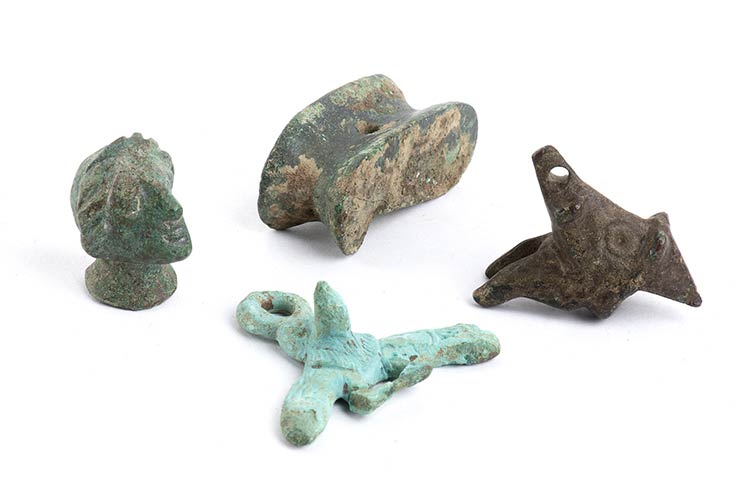Collection of four Roman bronze ... 