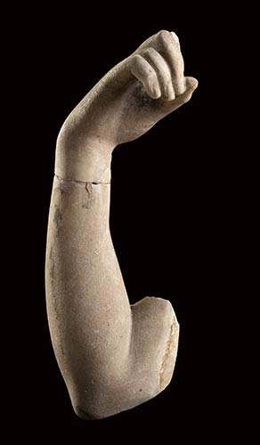Roman marble arm of a female ... 