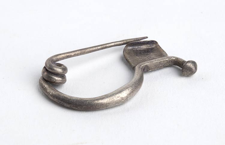Miniature Greek silver bow fibula, ... 