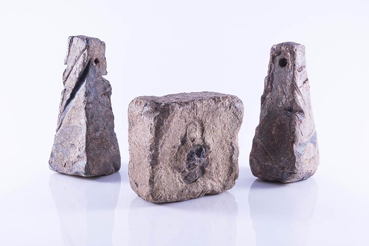 Collection of four big Roman lead ... 
