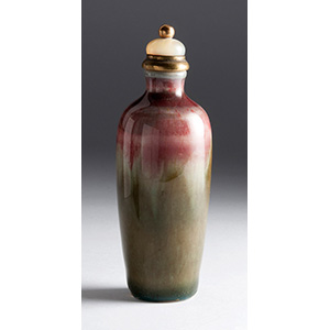 Painted porcelain snuff bottle;
XX ... 