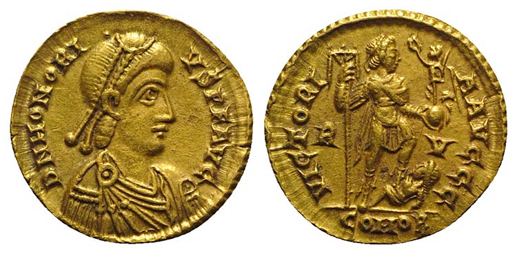 Honorius (393-423). AV Solidus ... 