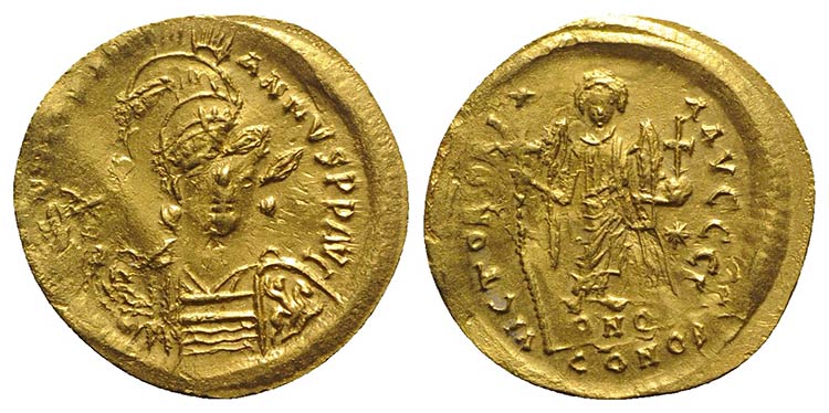 Justinian I (527-565). AV Solidus ... 