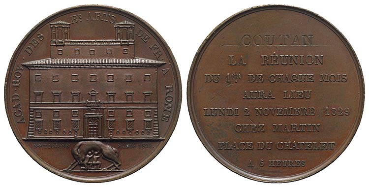France, Bronze Medal 1829 (41mm, ... 