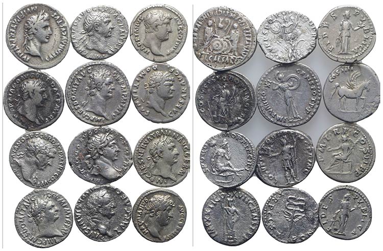 Lot of 12 Roman Imperial AR ... 