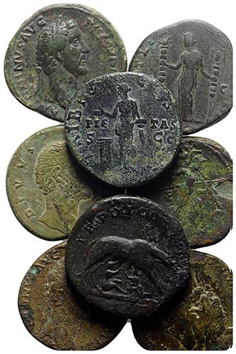 Antoninus Pius (138-161). Lot of 9 ... 