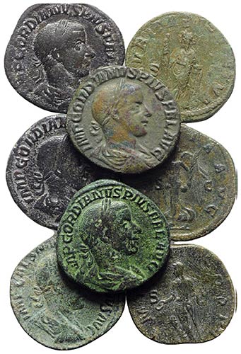 Gordian III (238-244). Lot of 17 ... 