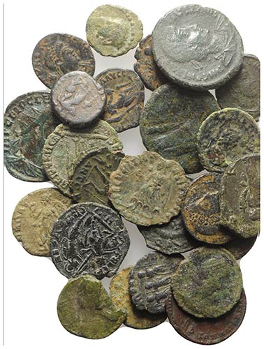 Lot of 25 Late Roman Æ coins, to ... 