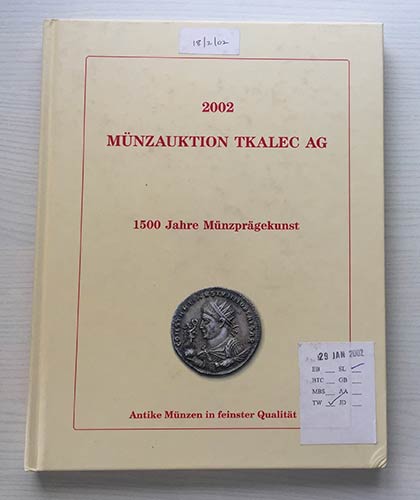 Tkalec  Munzauktion 2002. Zurich ... 
