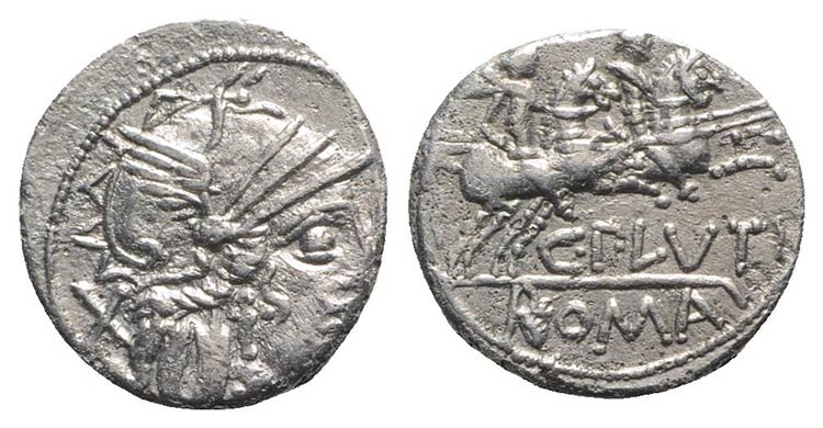 C. Plutius, Rome, 121 BC. AR ... 