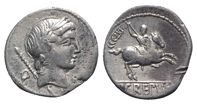 Pub. Crepusius, Rome, 82 BC. AR ... 