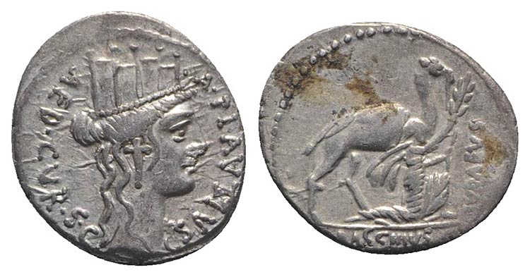 A. Plautius, Rome, 55 BC. AR ... 