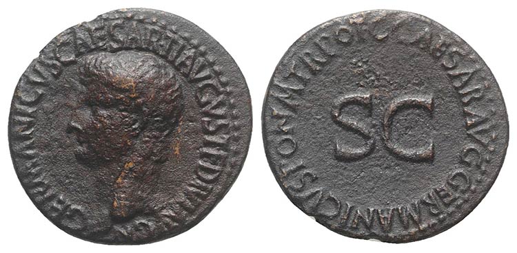 Germanicus (died AD 19). Æ As ... 