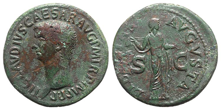 Claudius (41-54). Æ As (29.5mm, ... 