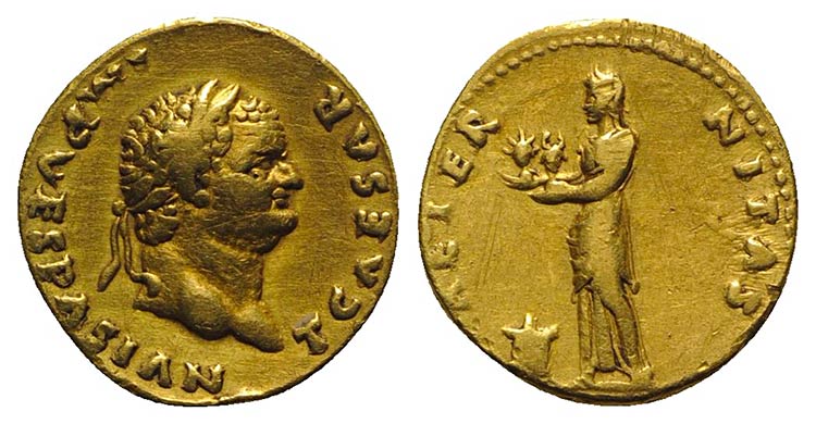 Titus (Caesar, 69-79). AV Aureus ... 