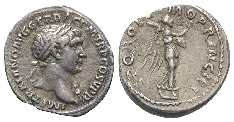 Trajan (98-117). AR Quinarius ... 