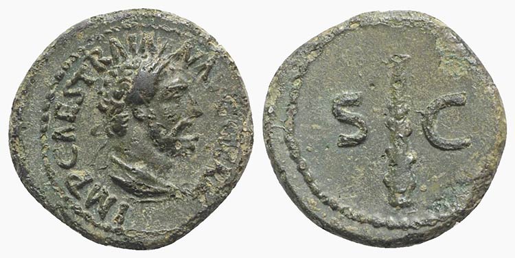 Trajan (98-117). Æ Quadrans ... 